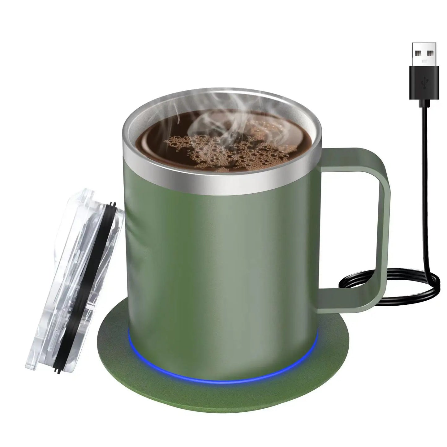 Heated coffee mug
