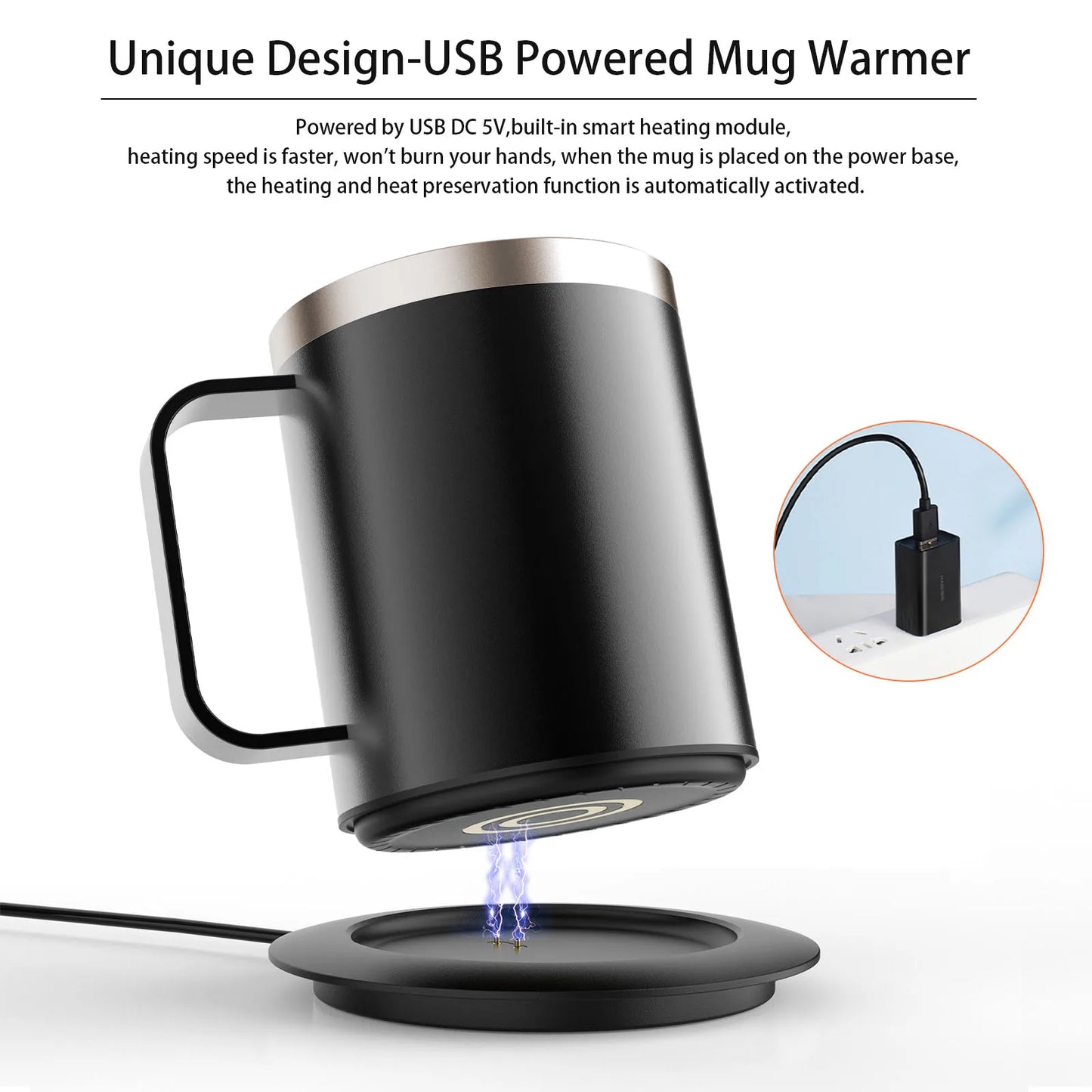 Heated coffee mug
