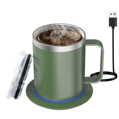 Heated coffee mug